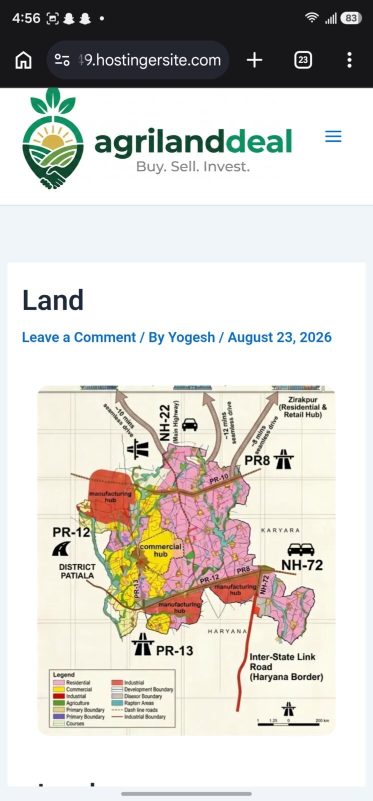 5 acre land on front road